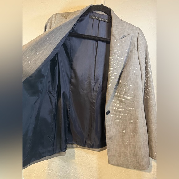 Richard Tyler Charcoal Blazer with Silver Accents - Picture 14 of 14